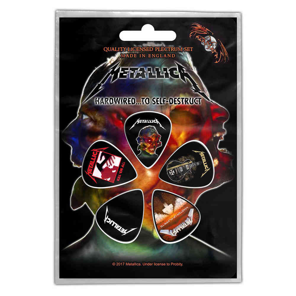 Metallica - Hardwired To SelfDestruct Plektrum - 5er Set - Mehrfarben